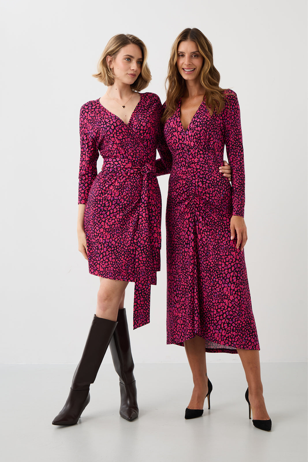 Sukienka MUSE print mini leo pink & art blue