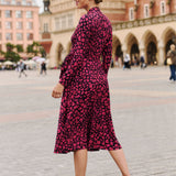Dress MON AMOUR leo print pink and black