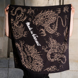 SQUARE SCARF Swanski Studio red print