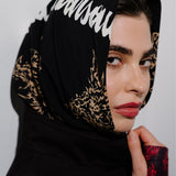 SQUARE SCARF Swanski Studio red print