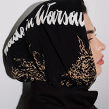 SQUARE SCARF Swanski Studio red print