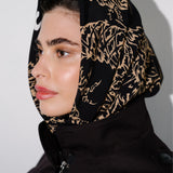 SQUARE SCARF Swanski Studio red print