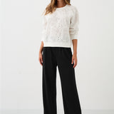 Sweatshirt LUCY IN THE SKY richelieu white embroidery