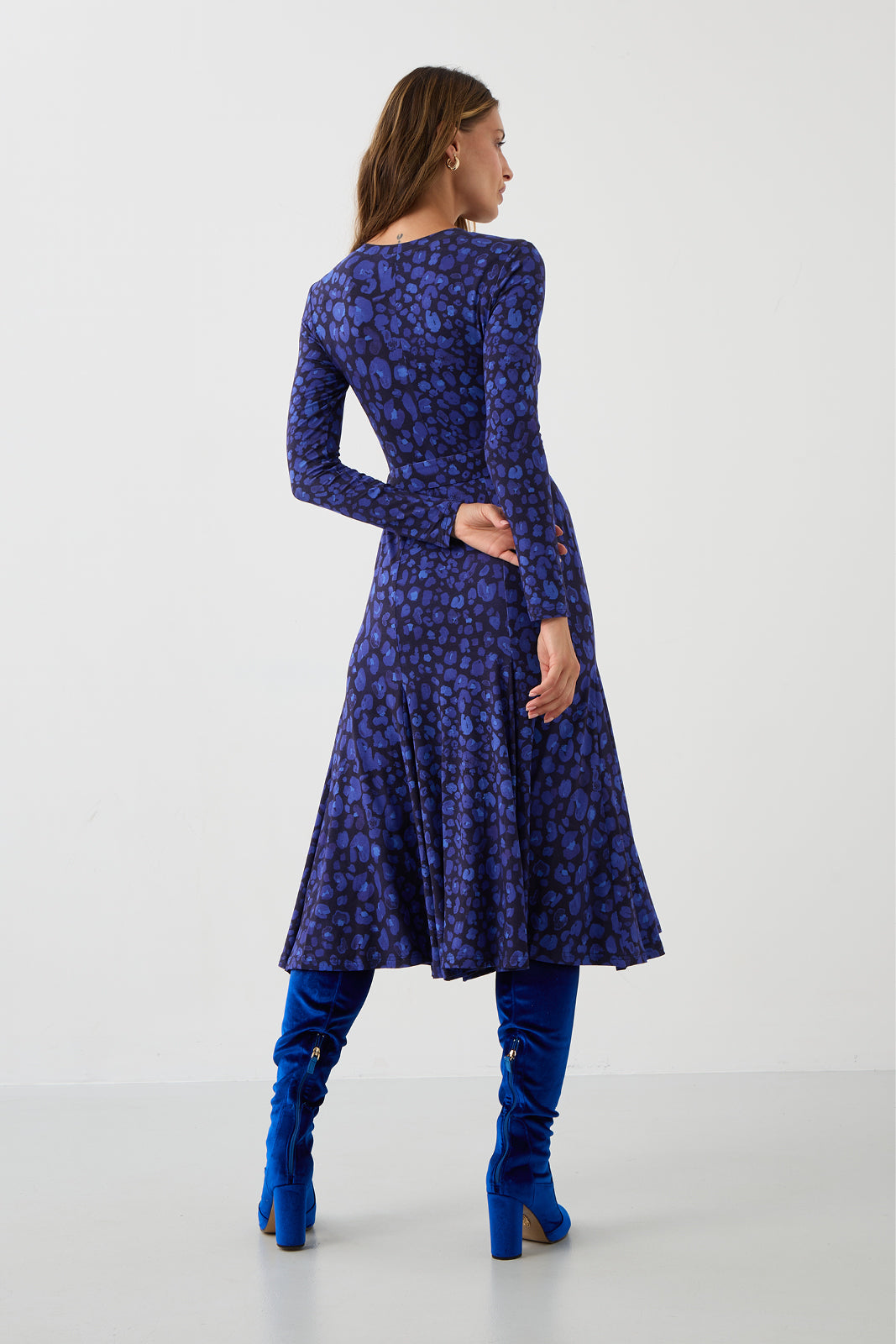 Sukienka KLIN LADY print leo art blue