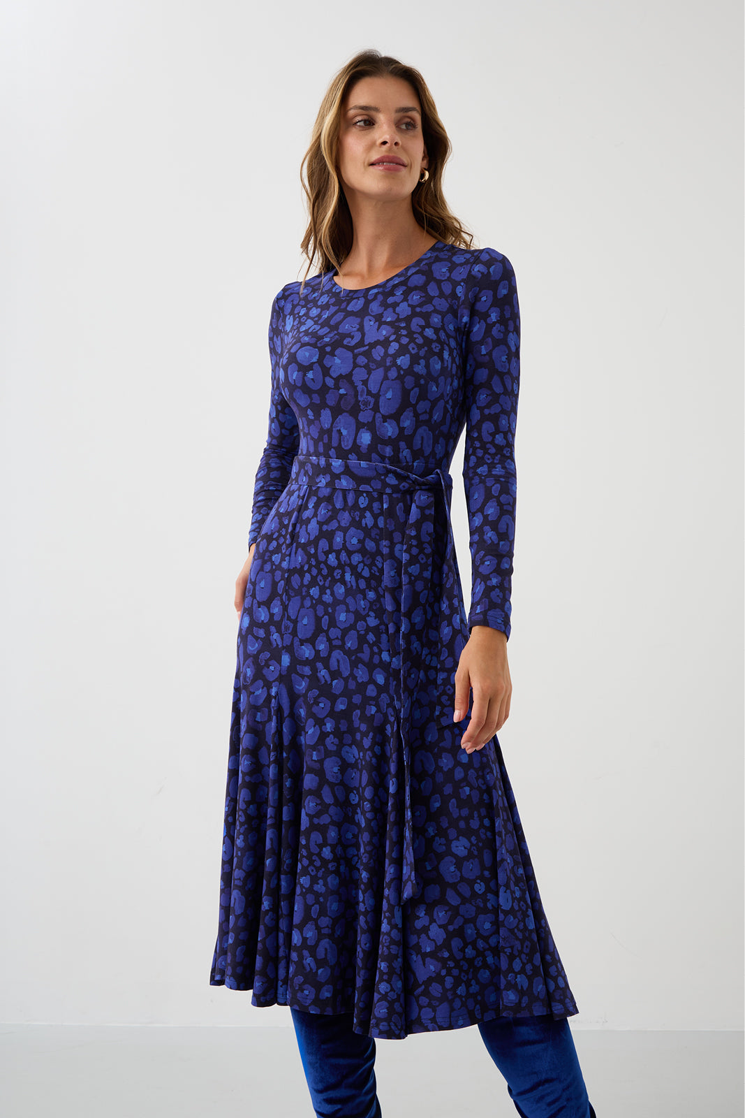 Sukienka KLIN LADY print leo art blue
