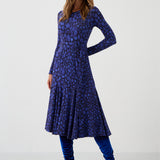 Sukienka KLIN LADY print leo art blue