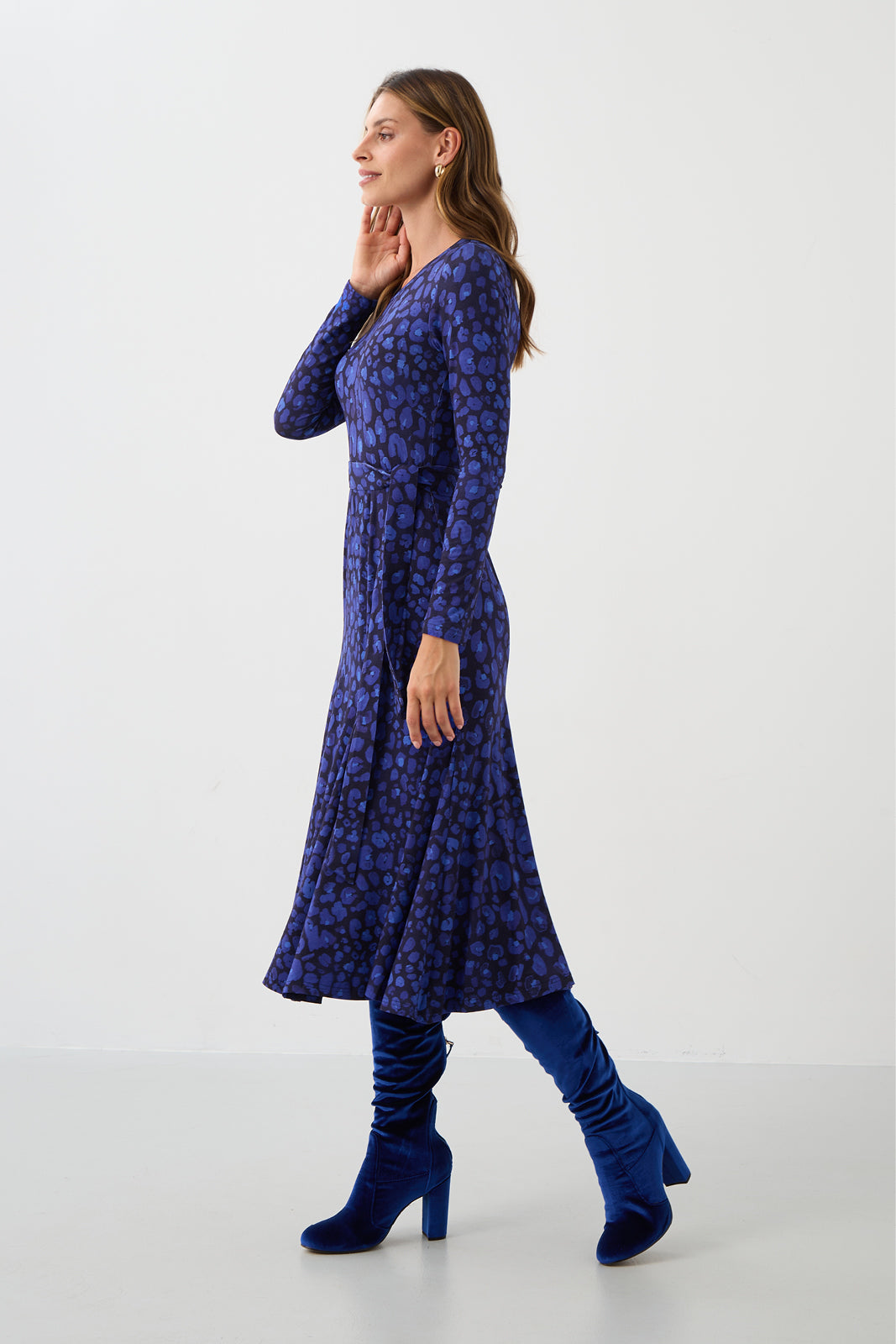 Sukienka KLIN LADY print leo art blue