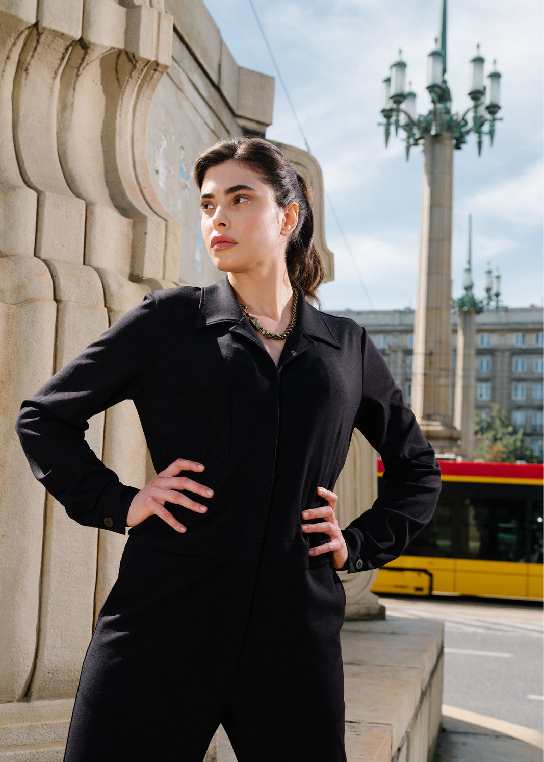 Kombinezon WORKWEAR black haft Swanski Studio