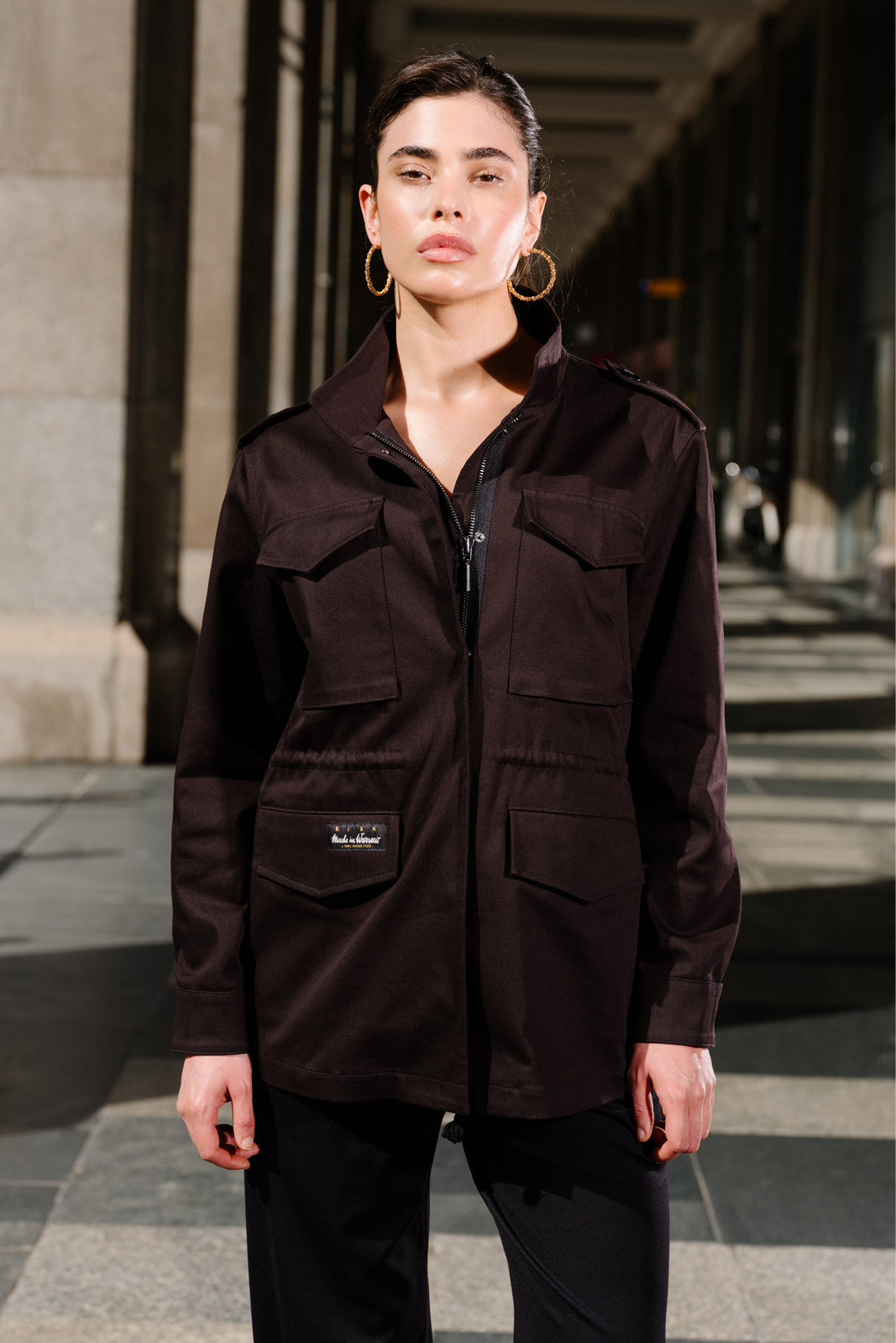 Jacket M65 black Swanski Studio embroidery