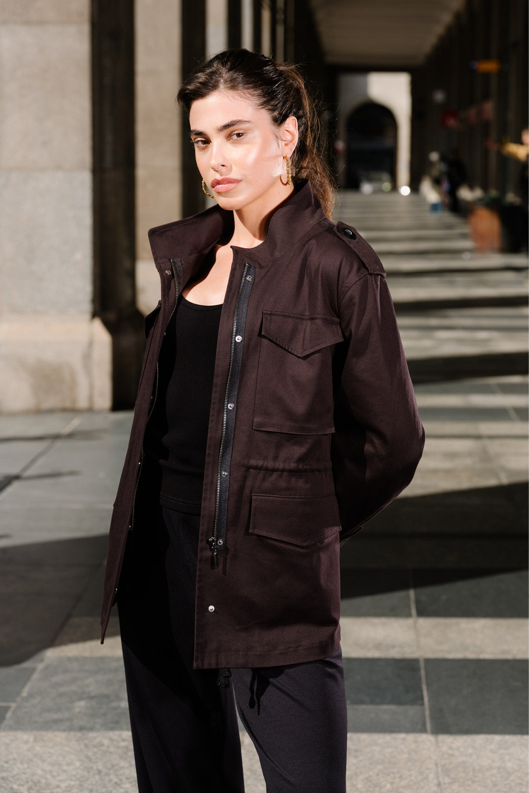 Jacket M65 black Swanski Studio embroidery