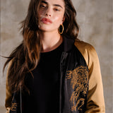 Kurtka SUKA JACKET black & gold haft Swanski Studio