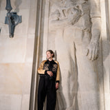 Kurtka SUKA JACKET black & gold haft Swanski Studio