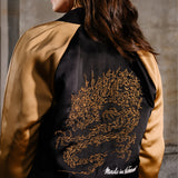 Kurtka SUKA JACKET black & gold haft Swanski Studio
