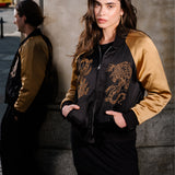 Kurtka SUKA JACKET black & gold haft Swanski Studio