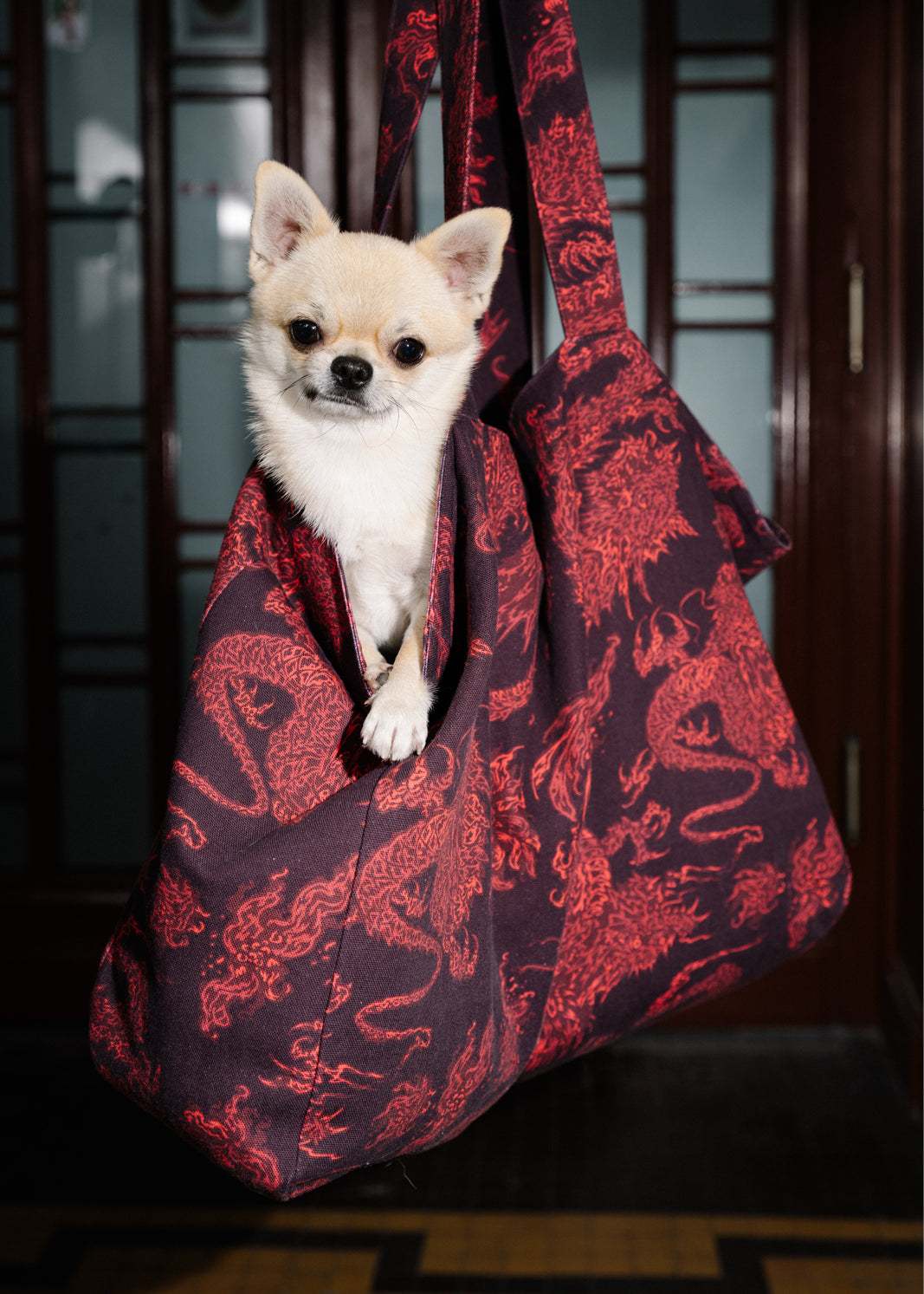 Torba BAG GIRL print Swanski Studio red