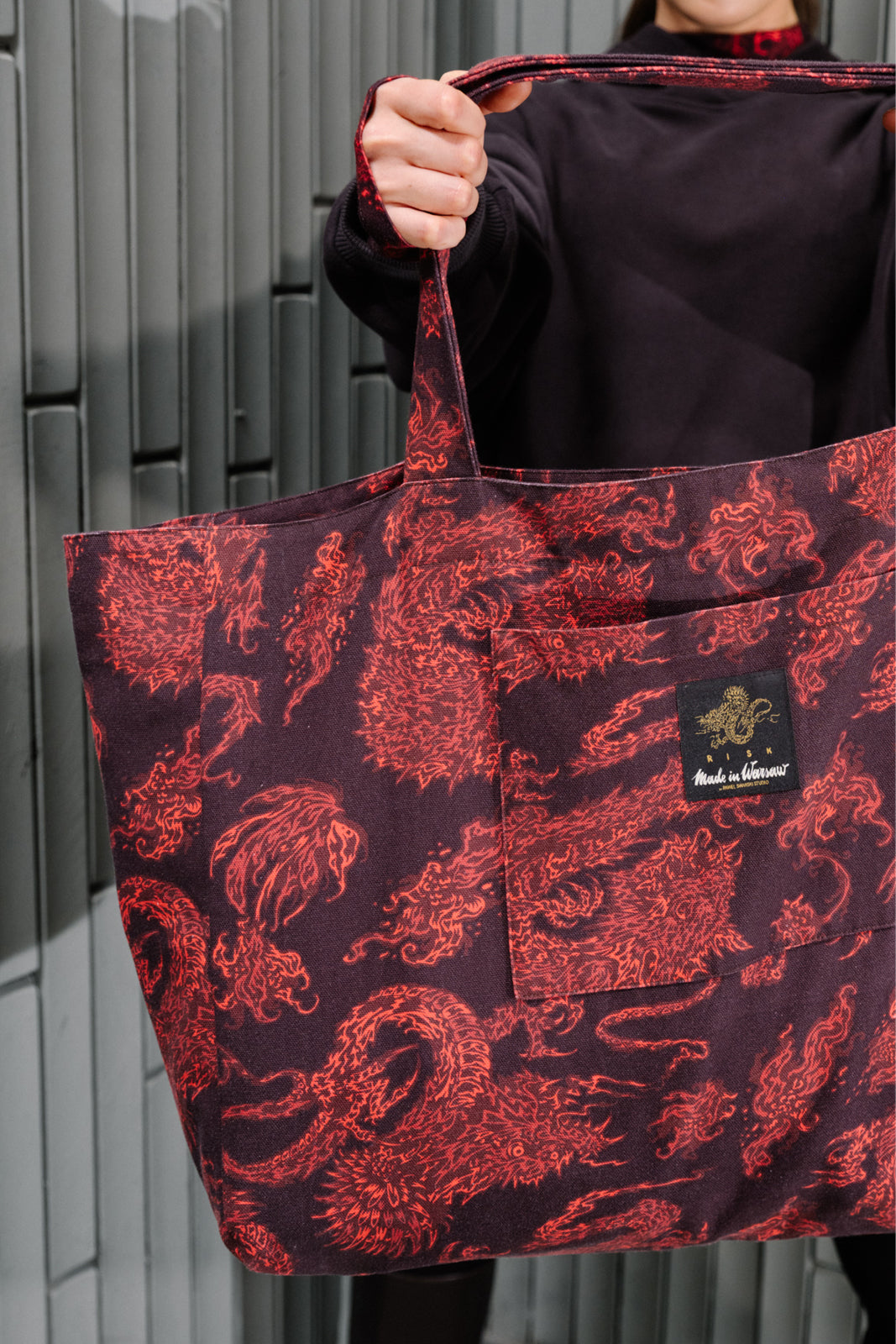 Torba BAG GIRL print Swanski Studio red